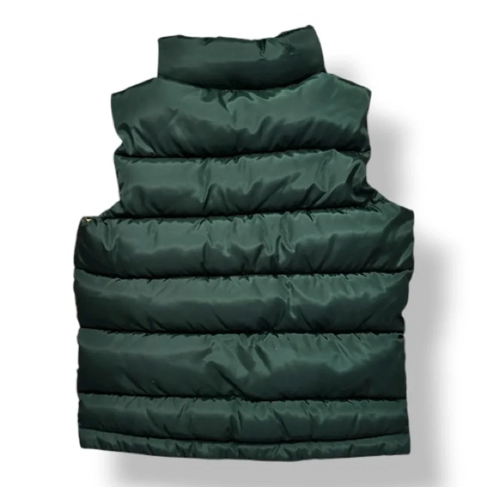GAP kids | Green and Yellow Zip Puffer Vest (S)